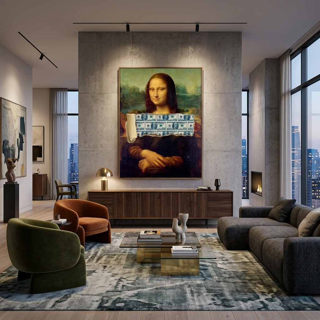 Mona Lisa Money Lisa Inspirational Canvas Wall Art Print
