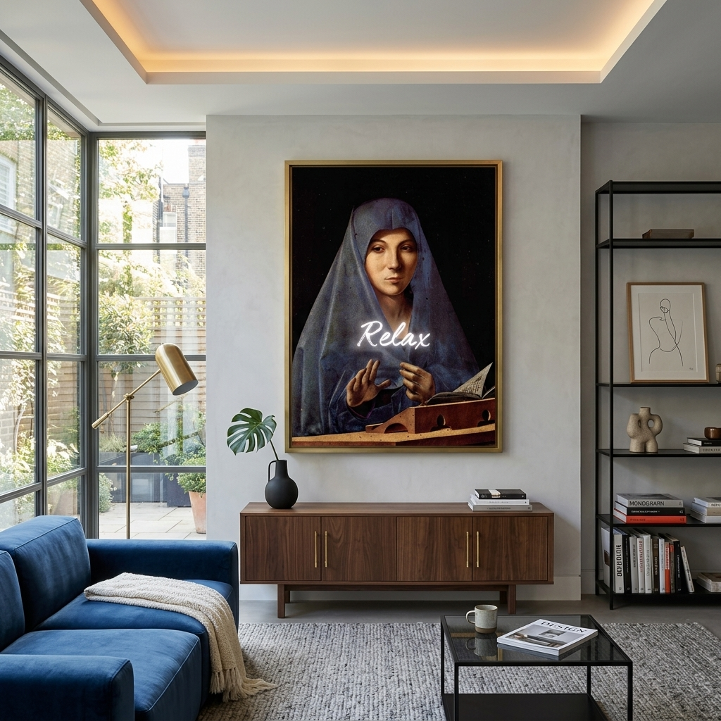 Kunstdruck auf Leinwand „Die Jungfrau Maria“