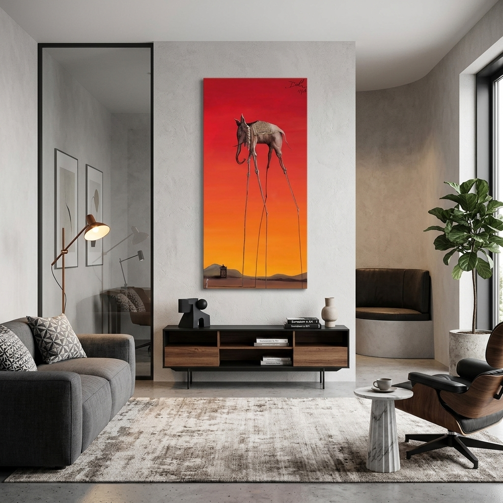 Reproduktion Elefanten Salvador Dali Reproduktion Leinwand Wand Kunstdruck