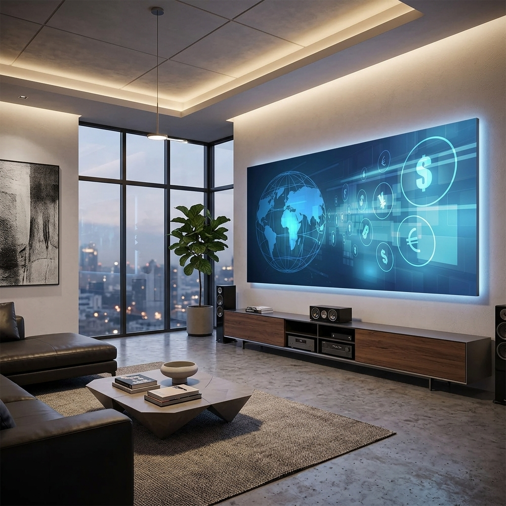 Inspirierender Kunstdruck auf Leinwand „Krypto-Austausch“