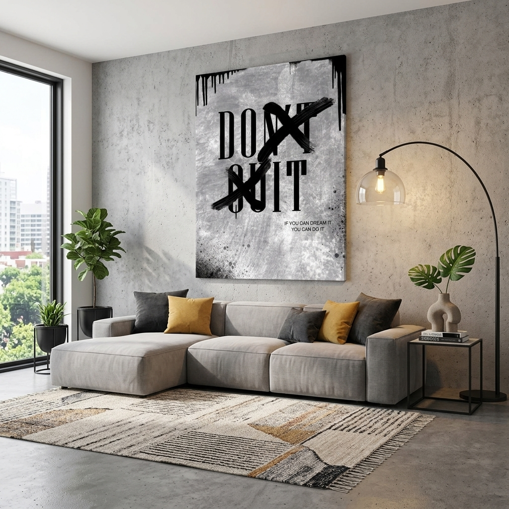 Zur Motivation. Do it – motivierender Kunstdruck auf Leinwand.