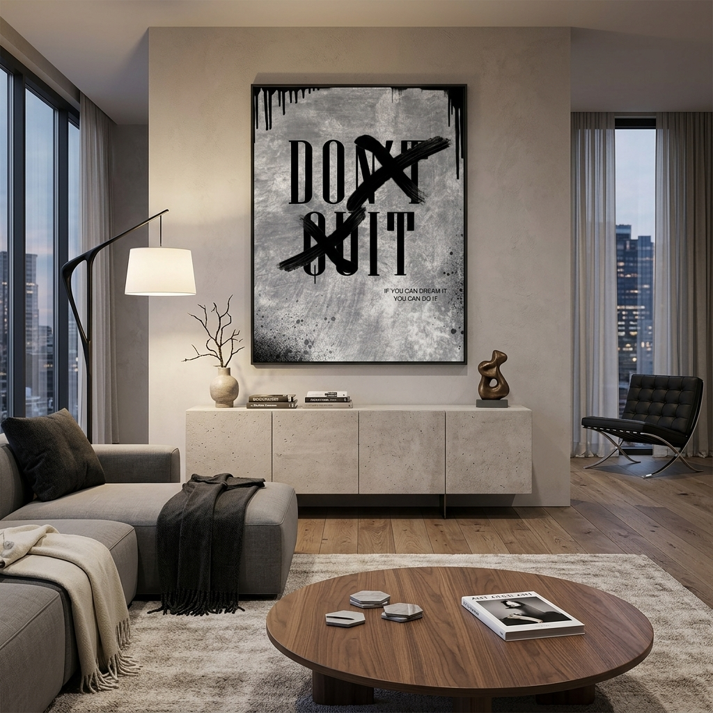 Zur Motivation. Do it – motivierender Kunstdruck auf Leinwand.