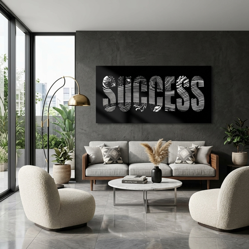 For Motivation Success Motivational Canvas Wall Art Print