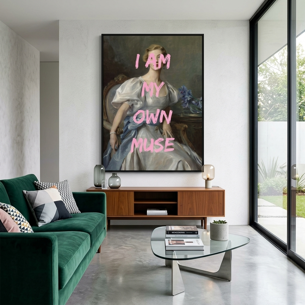 Kunstdruck auf Leinwand, Lady Grandi. Ich bin meine eigene Muse
