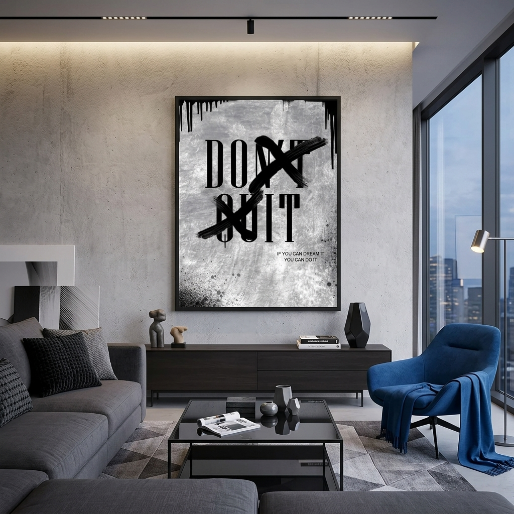 Zur Motivation. Do it – motivierender Kunstdruck auf Leinwand.