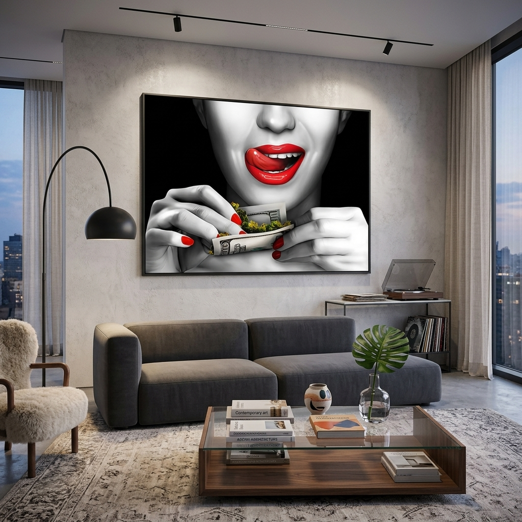 „DON'T STOP KEEP GOING“ – motivierender Kunstdruck auf Leinwand