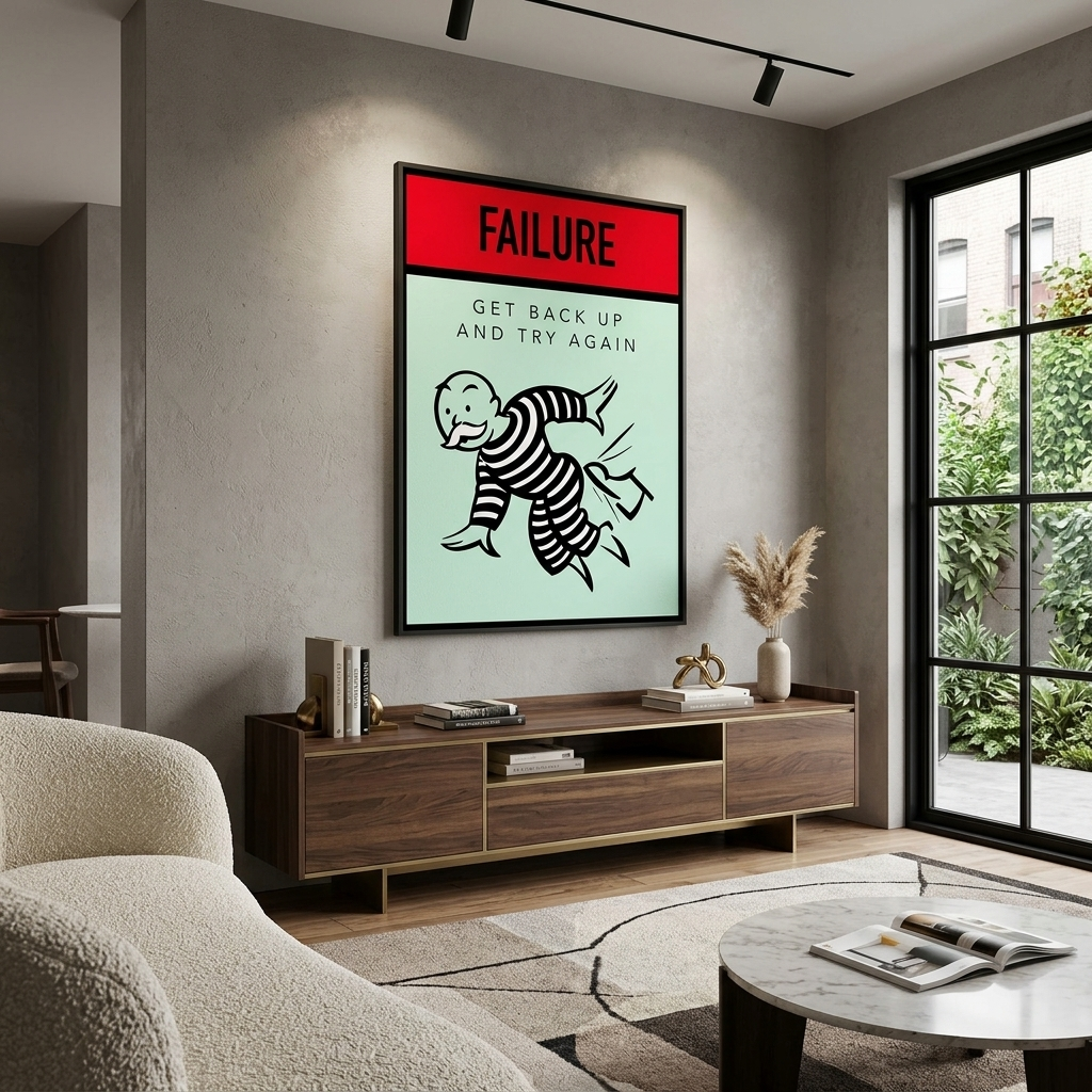 Monopoly Failure Canvas Wall Art Print