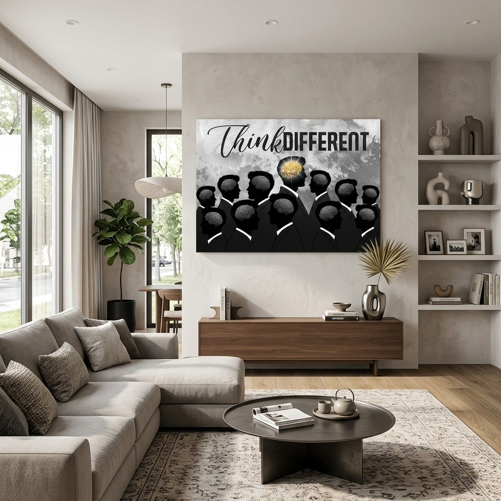 „DON'T STOP KEEP GOING“ – motivierender Kunstdruck auf Leinwand