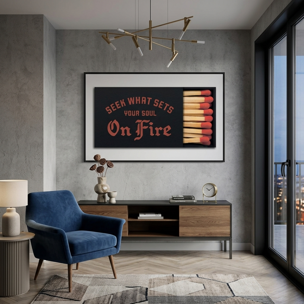 Zur Motivation Streichhölzer rot Motivations Leinwand Wand Kunstdruck