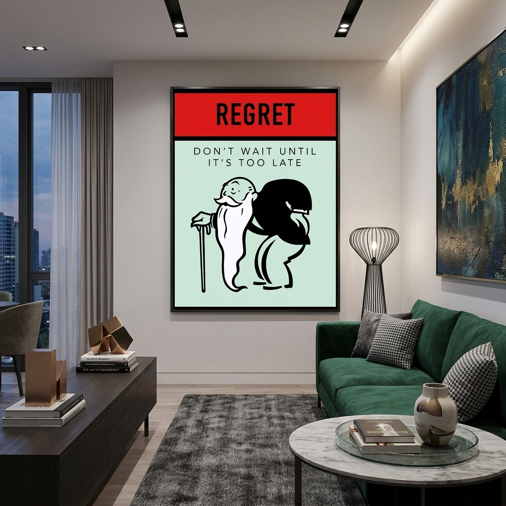Monopoly Regret Canvas Wall Art Print