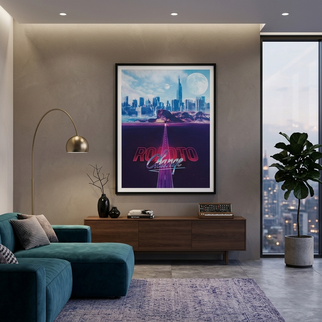 Road to the future Motivational Canvas Wall Art Print