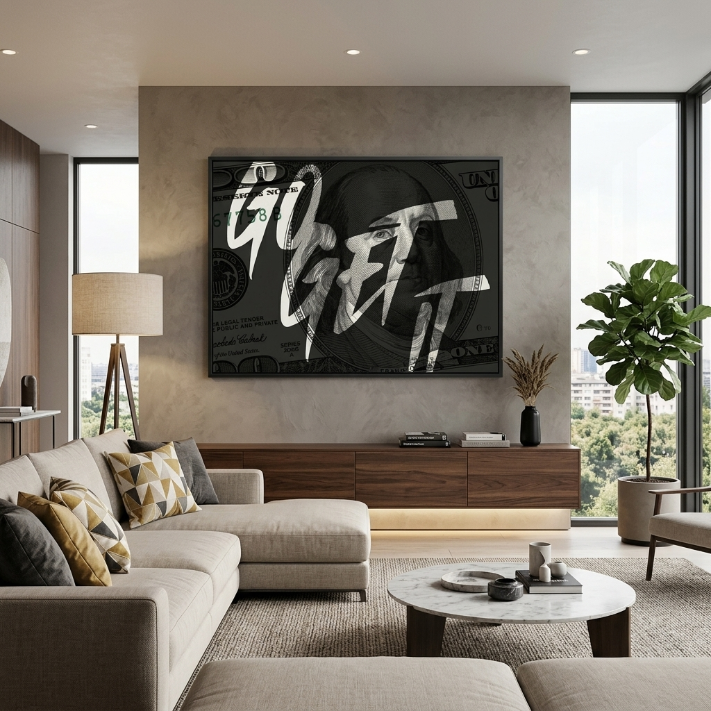 Motivational sign Go Get It Motivational Canvas Wall Art Print