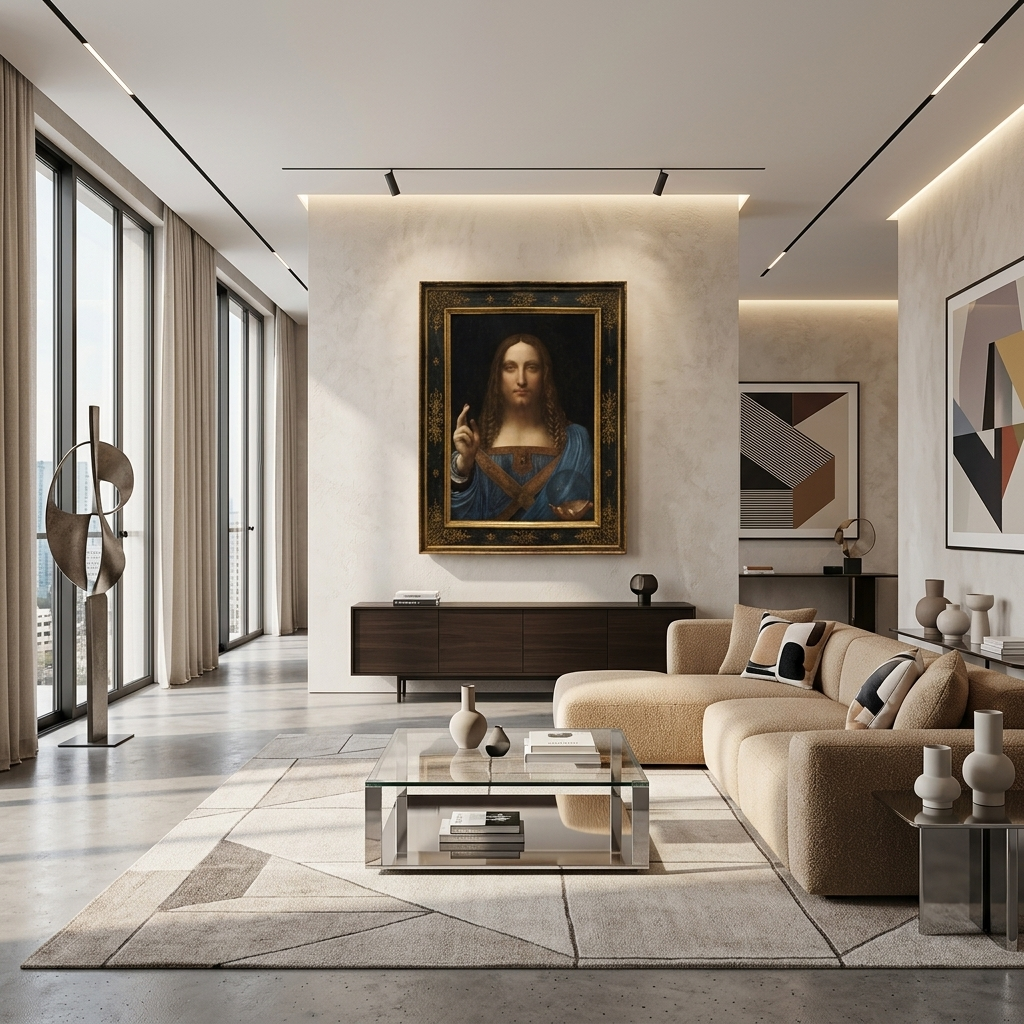 Reproduktion „Retter der Welt“ von Da Vinci, Reproduktion auf Leinwand, Kunstdruck