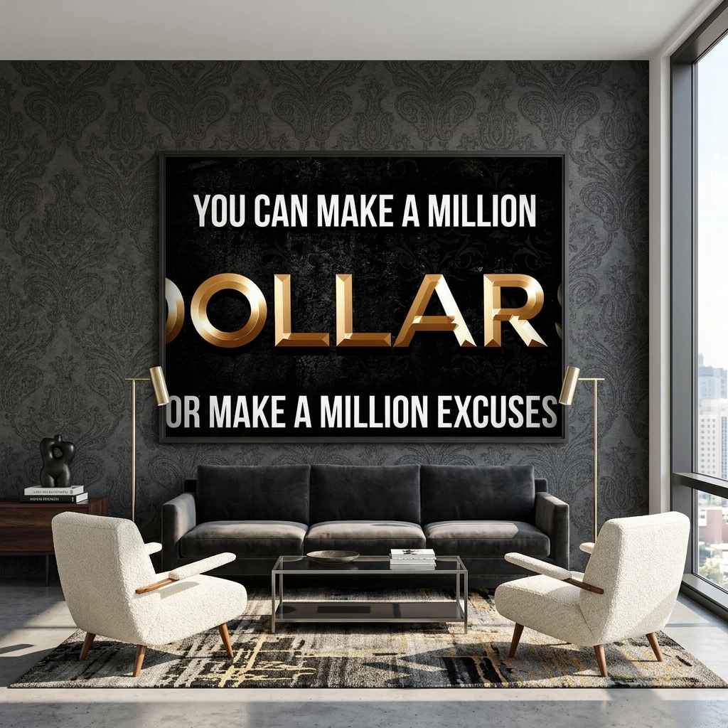 Sie könnten eine Million Dollar verdienen – motivierender Kunstdruck auf Leinwand