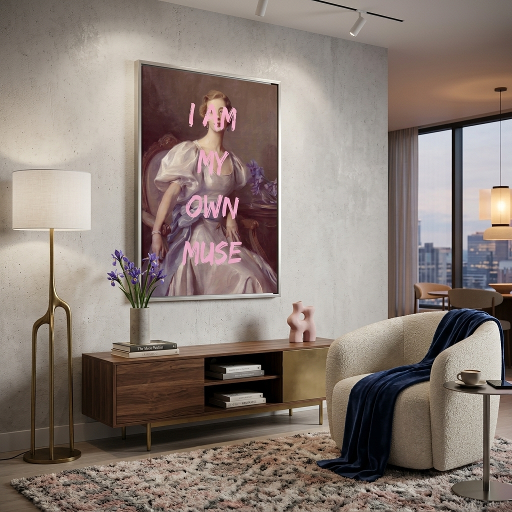 Kunstdruck auf Leinwand, Lady Grandi. Ich bin meine eigene Muse