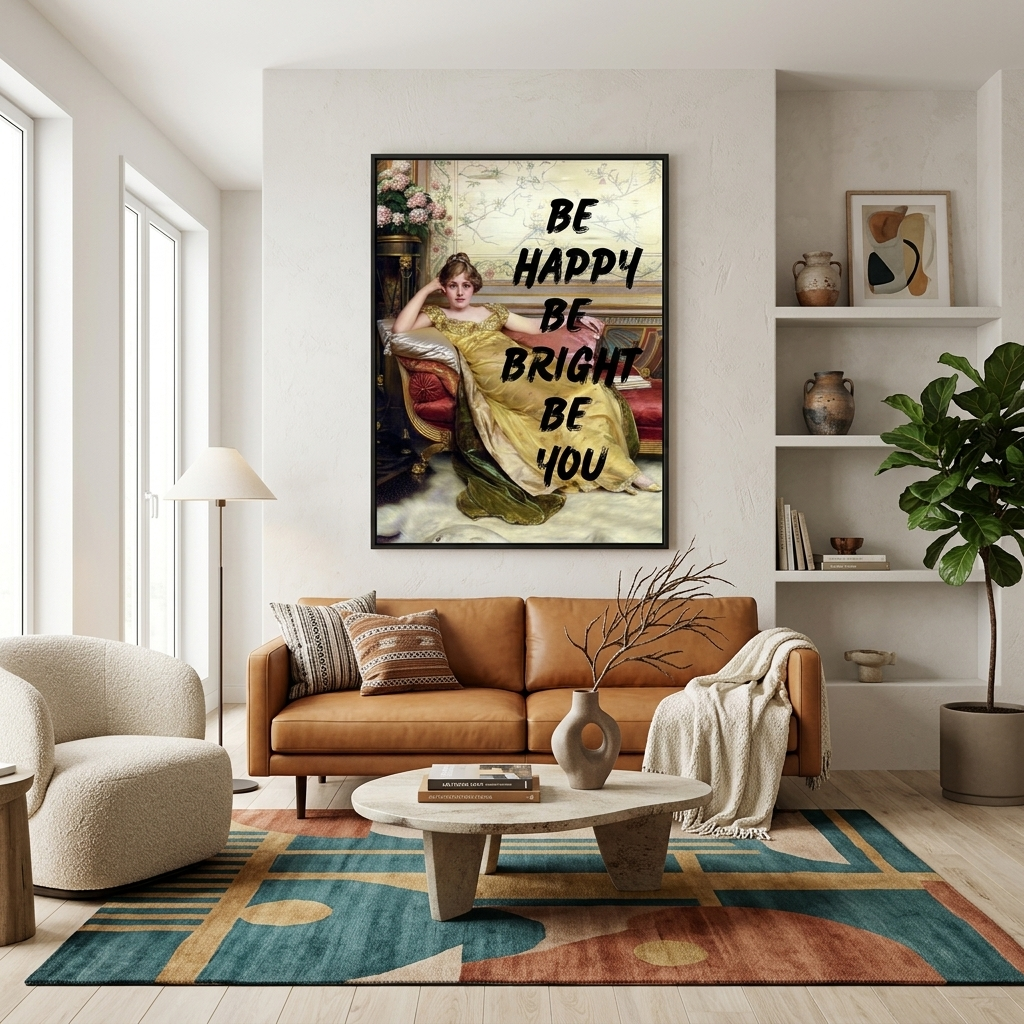 Kunstdruck auf Leinwand, Rest. Sei glücklich, sei du selbst