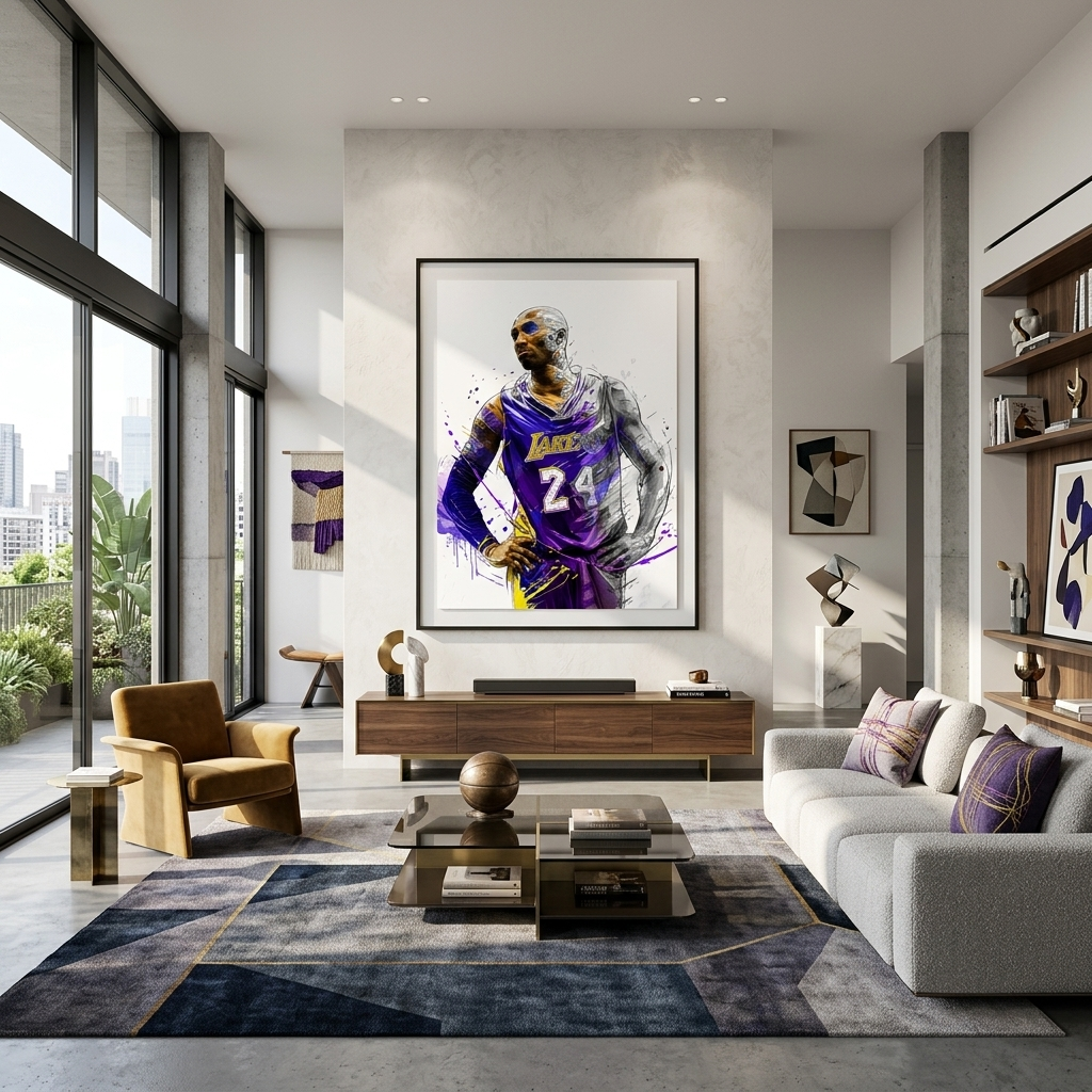 Leinwandbild, Motiv Basketballspieler Kobe Bryant, Los Angeles Lakers