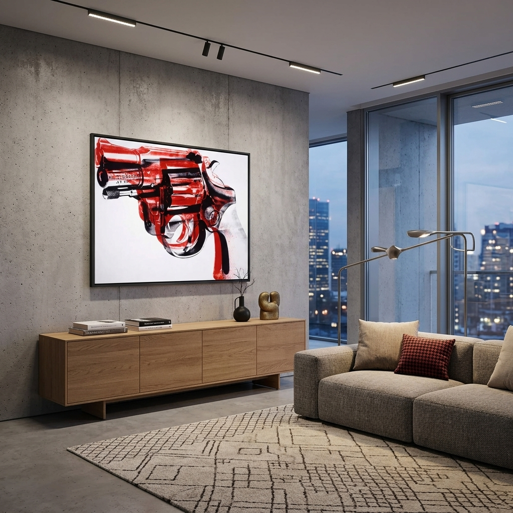 Reproduktion Revolver Reproduktion Leinwand Wand Kunstdruck