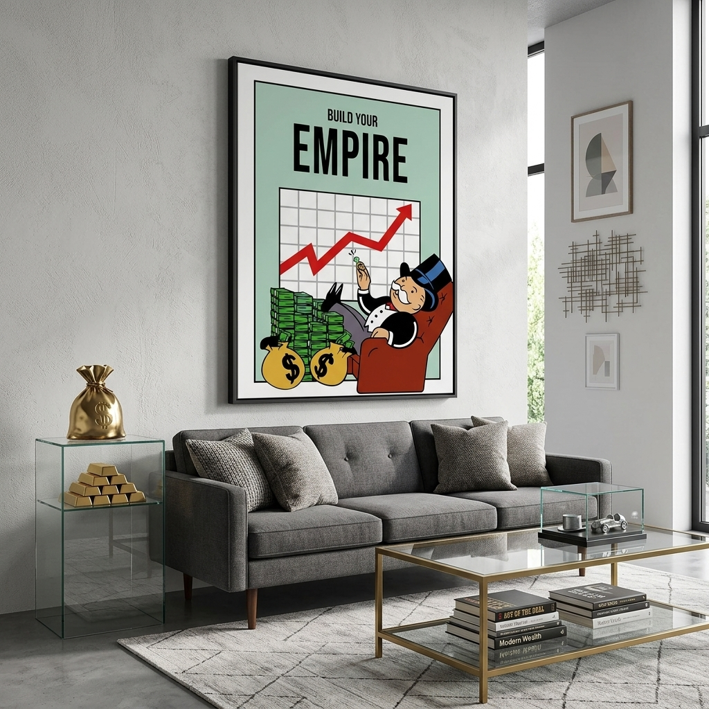 Monopoly Build Your Empire Canvas Wall Art Print