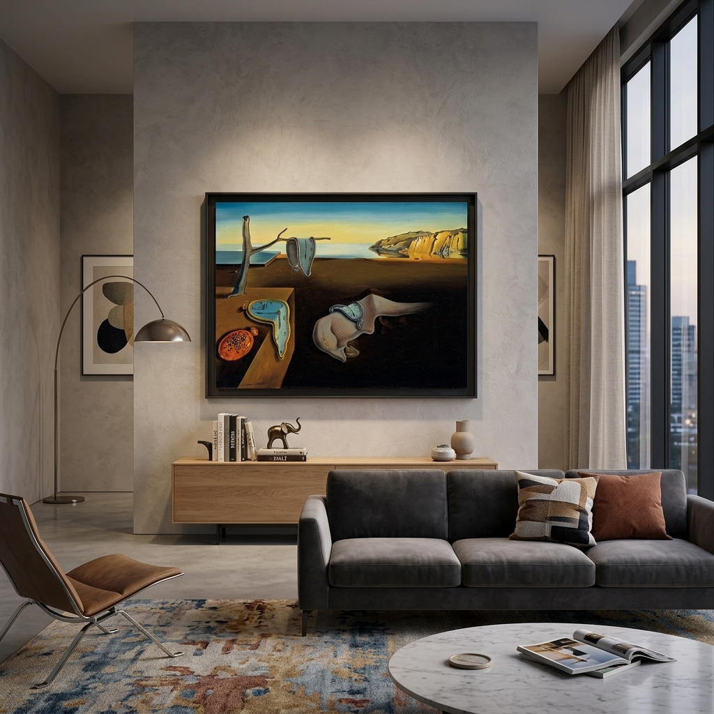 Reproduktion „Permanence of Memory“ von Salvador Dali, Reproduktion auf Leinwand, Wand-Kunstdruck