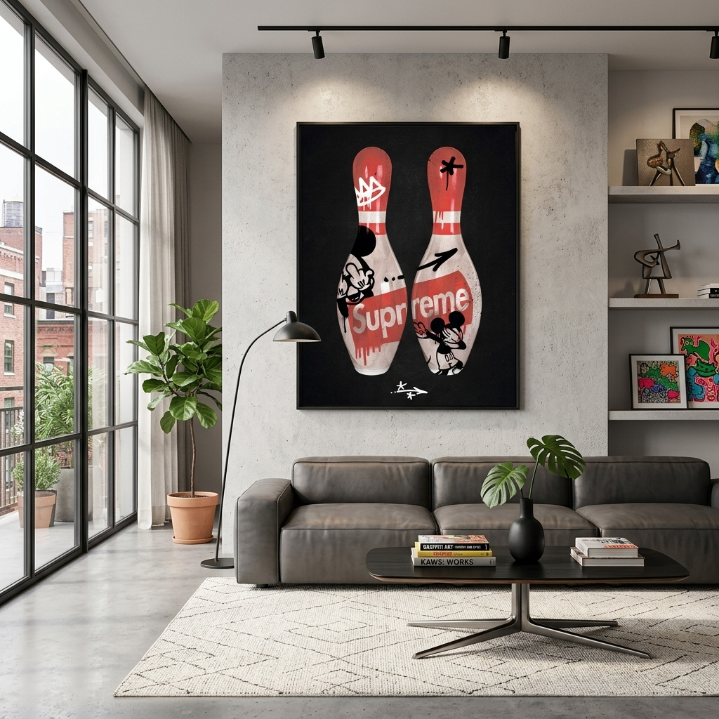 Leinwandbild „Bowling Pin Mickey“
