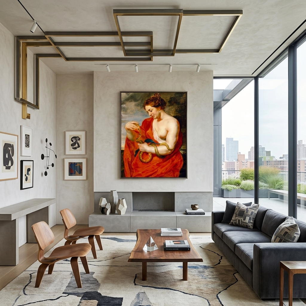Reproduktion „Hygieia ist die Göttin der Gesundheit“, Reproduktion von Rubens auf Leinwand, Kunstdruck