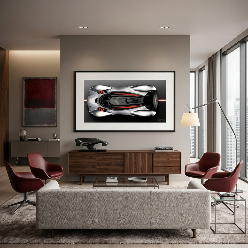 Leinwandbild, Porsche 911, grün, auf grauem Hintergrund
