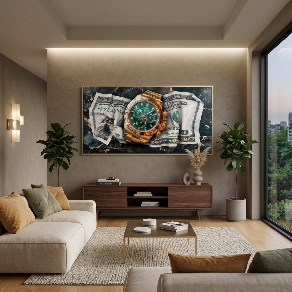 100 $ Pop-Art-Kunstdruck auf Leinwand