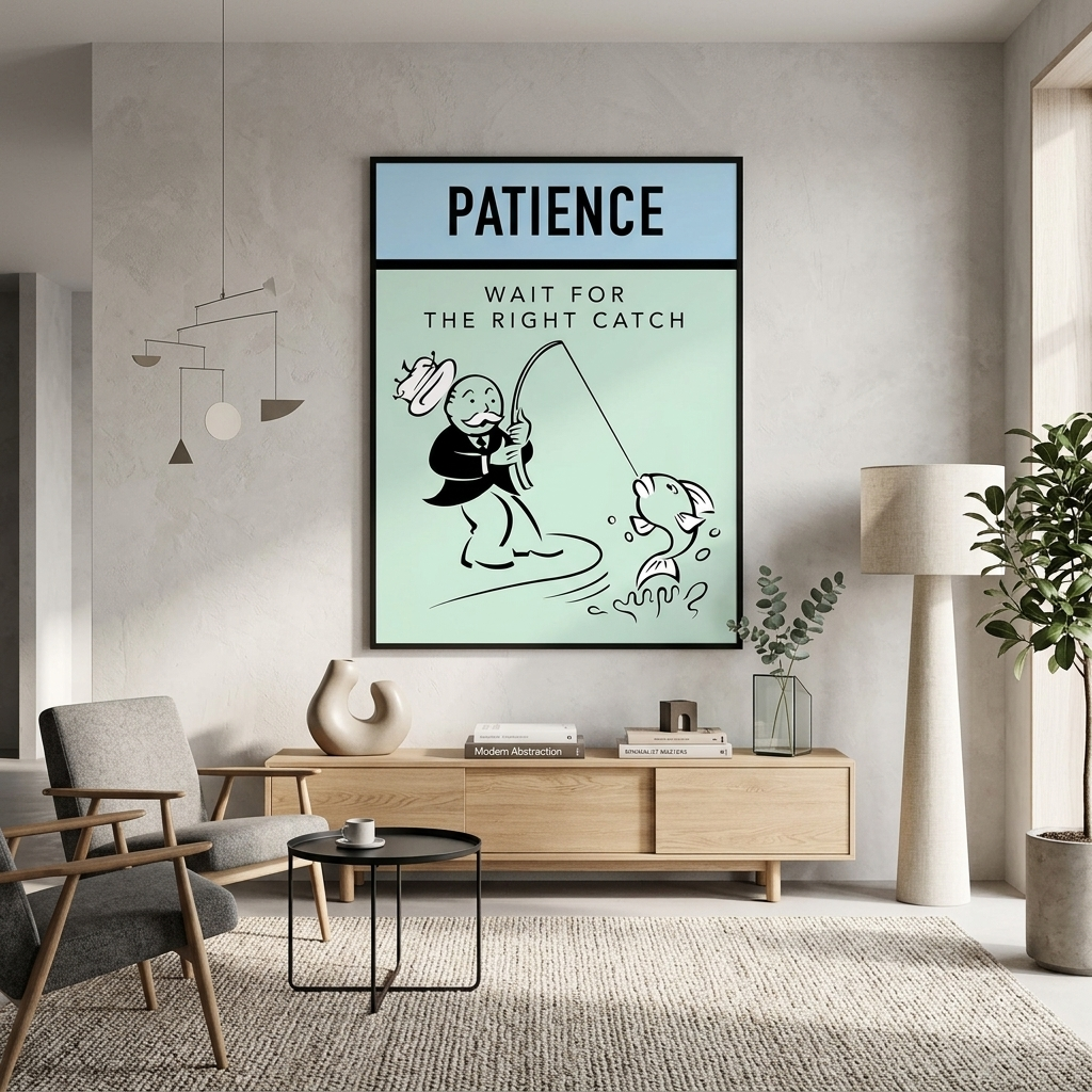 Monopoly Patience Canvas Wall Art Print