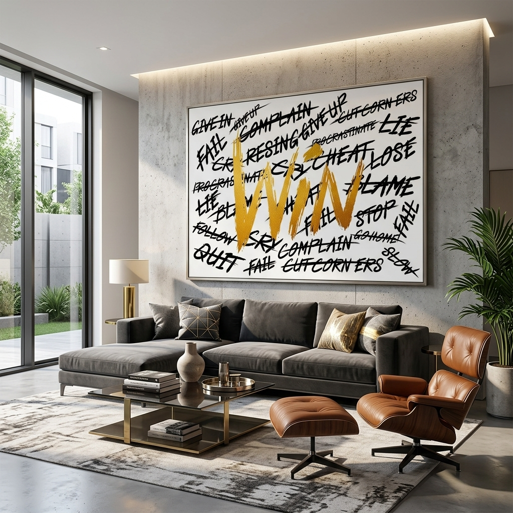 „DON'T STOP KEEP GOING“ – motivierender Kunstdruck auf Leinwand