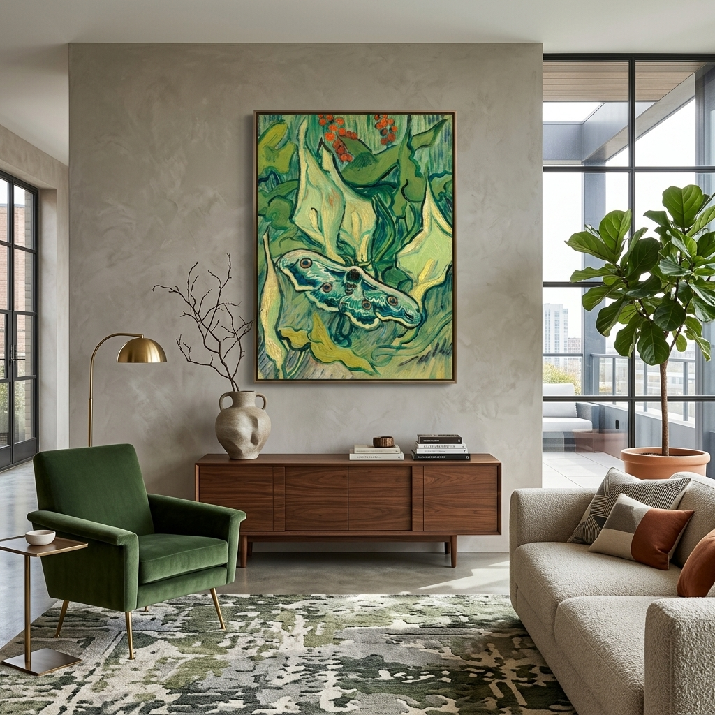 Reproduktion „Der tote Kopfwurm“ von Van Gogh, Reproduktion auf Leinwand, Kunstdruck