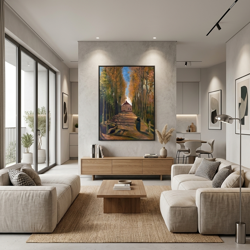 Reproduktion, Pappelallee im Herbst, Van Gogh, Reproduktion, Leinwandbild, Wandbild