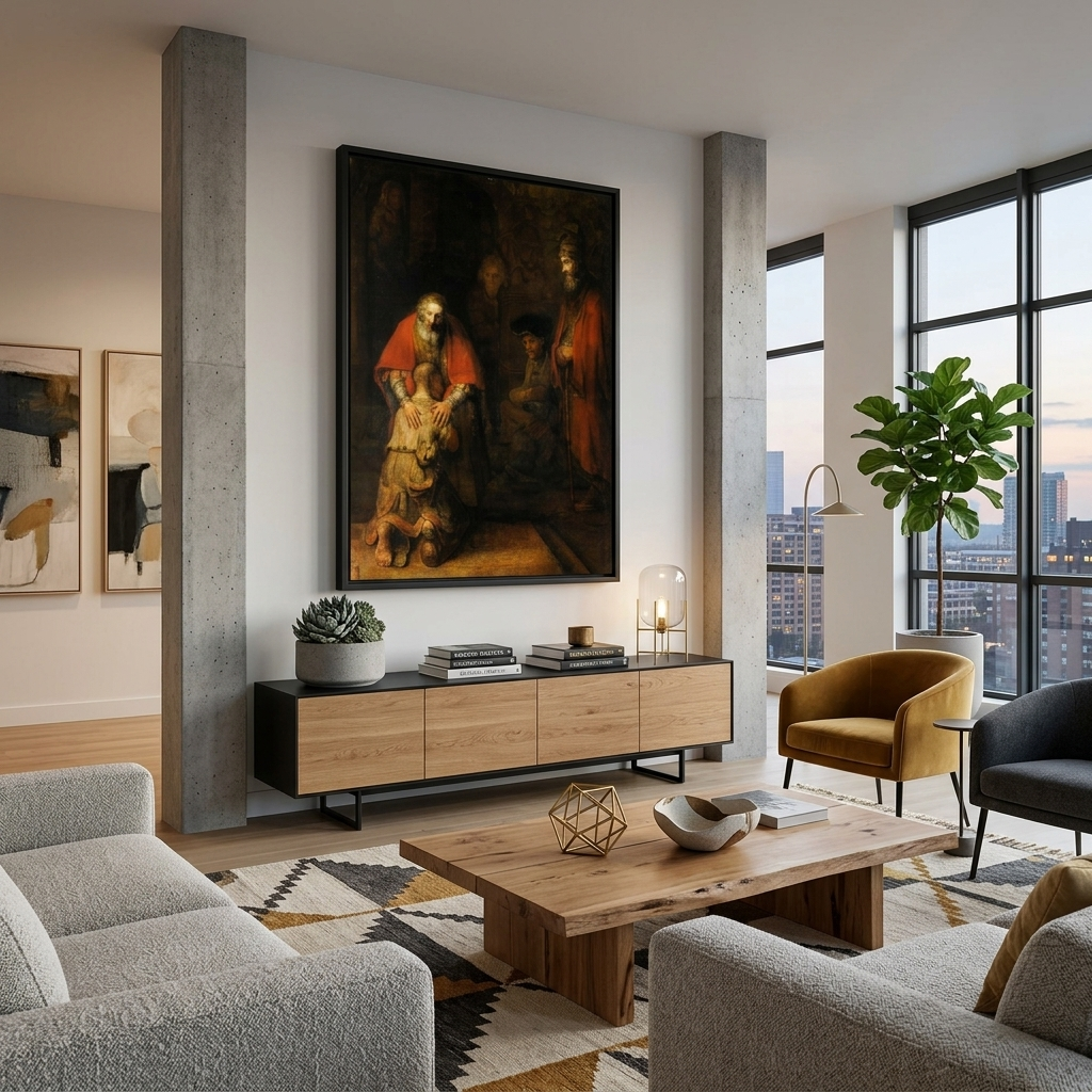 Reproduktion Die Rückkehr des verlorenen Sohnes Reproduktion Leinwand Wand Kunstdruck