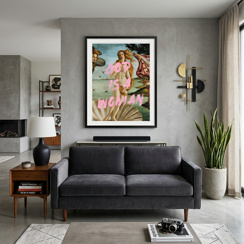 Kunstdruck auf Leinwand ist eine Frau