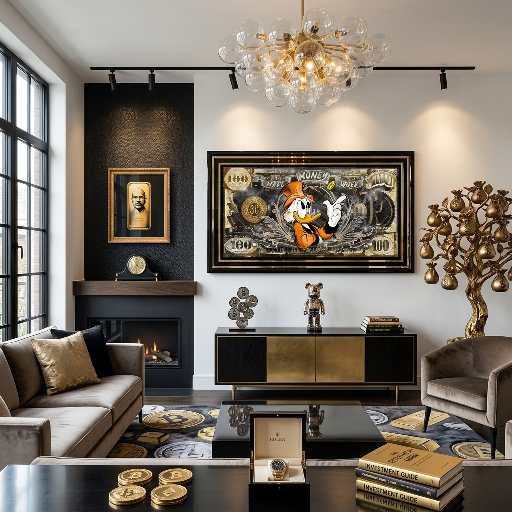 100 $ Pop-Art-Kunstdruck auf Leinwand