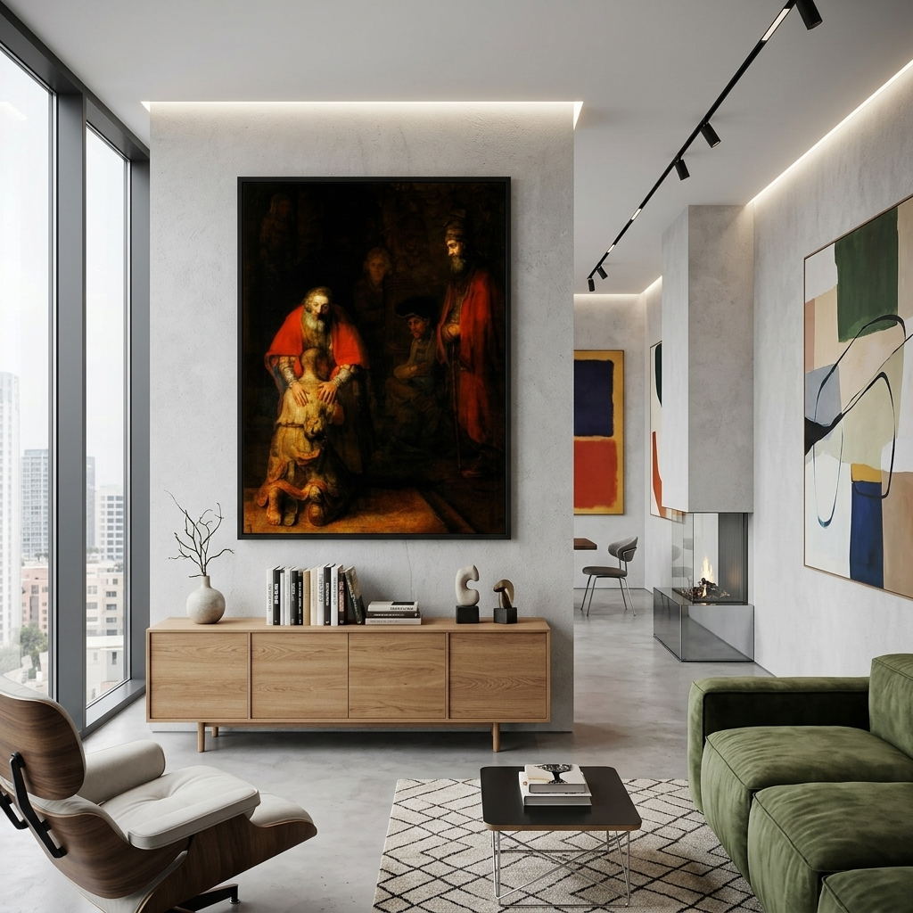 Reproduktion Die Rückkehr des verlorenen Sohnes Reproduktion Leinwand Wand Kunstdruck