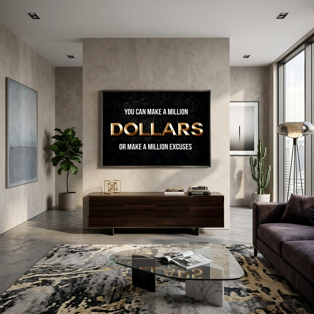 Sie könnten eine Million Dollar verdienen – motivierender Kunstdruck auf Leinwand