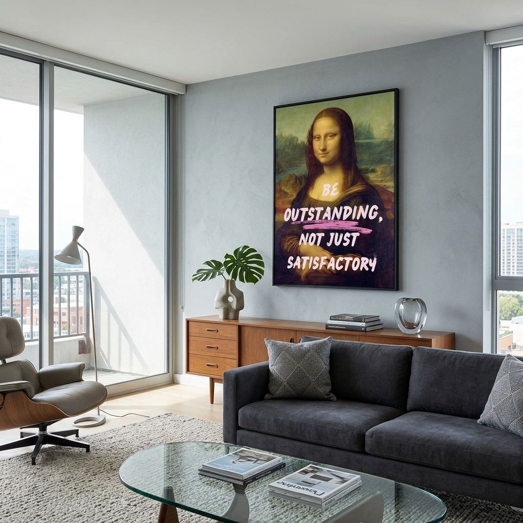 Kunstdruck auf Leinwand, „Seien Sie herausragend“