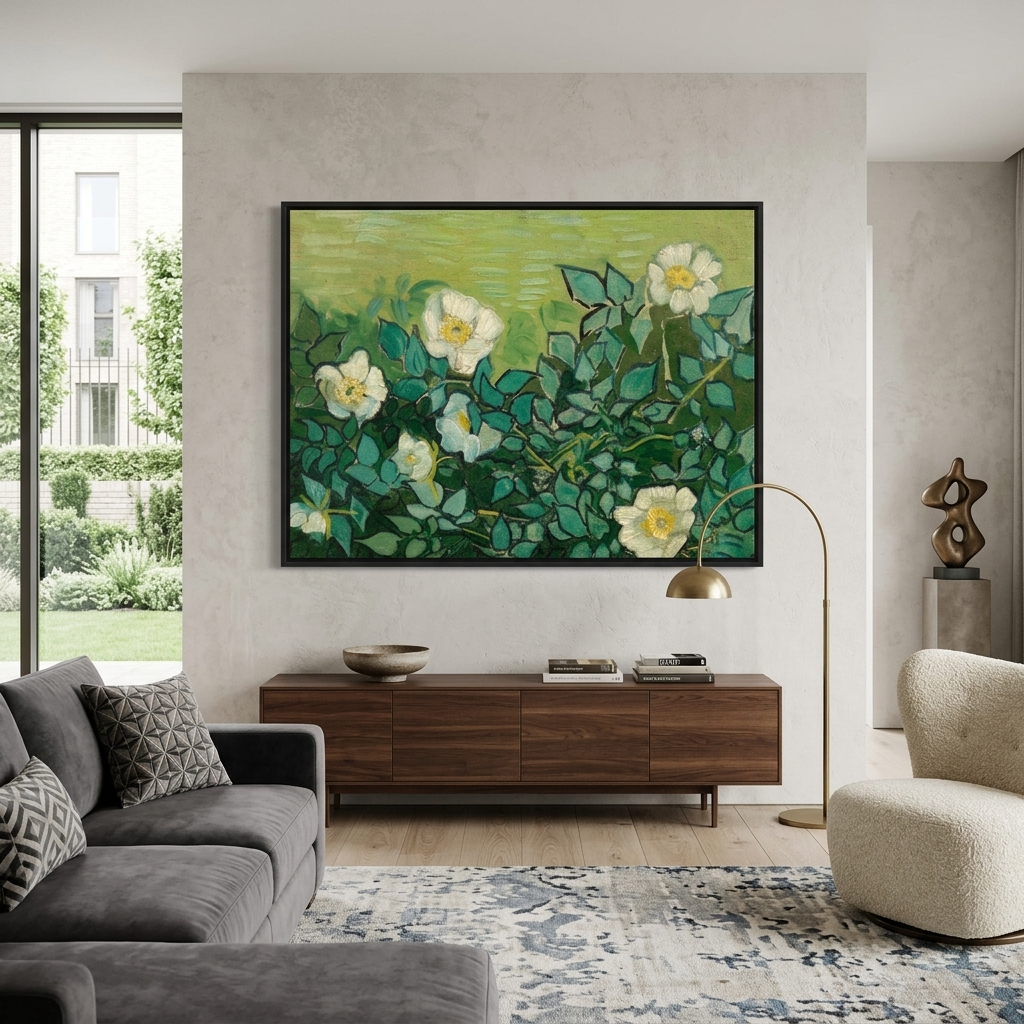 Reproduktion Wilde Rosen Reproduktion Leinwand Wand Kunstdruck