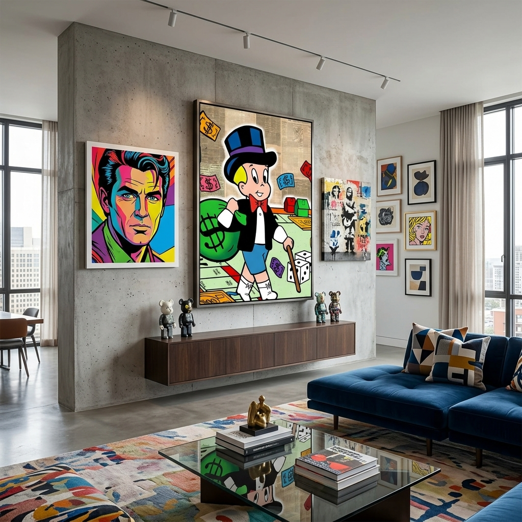 Monopoly Richie Rich Leinwand Wand Kunstdruck
