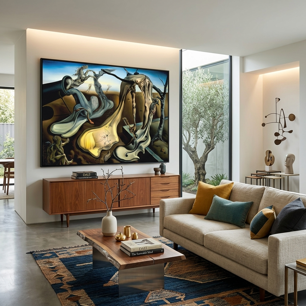 Reproduktion „Die Abendspinne verspricht Hoffnung“, Reproduktion von Salvador Dali, Leinwandbild, Wandbild