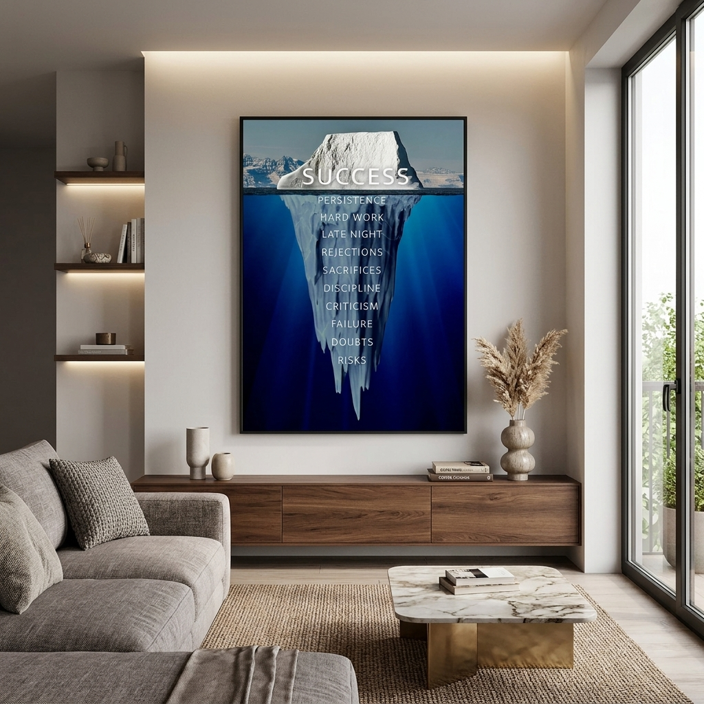 Um Erfolg zu motivieren Motivieren Leinwand Wand Kunstdruck
