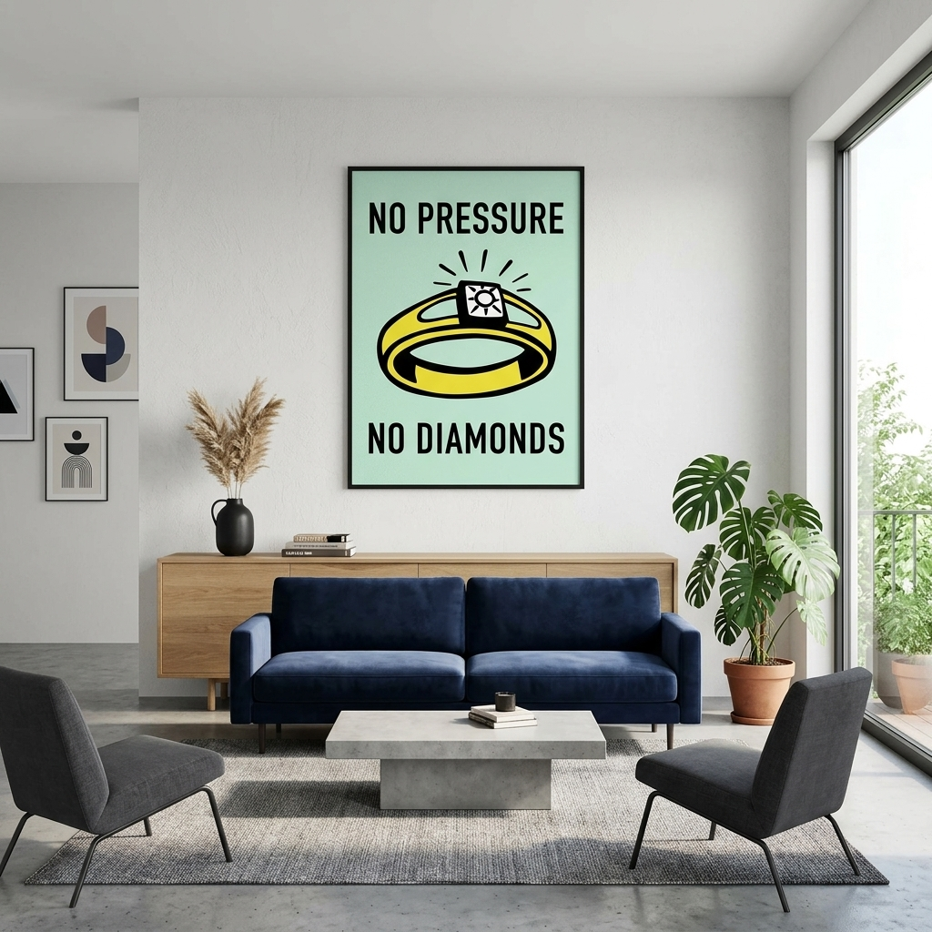 Monopoly No pressure Canvas Wall Art Print