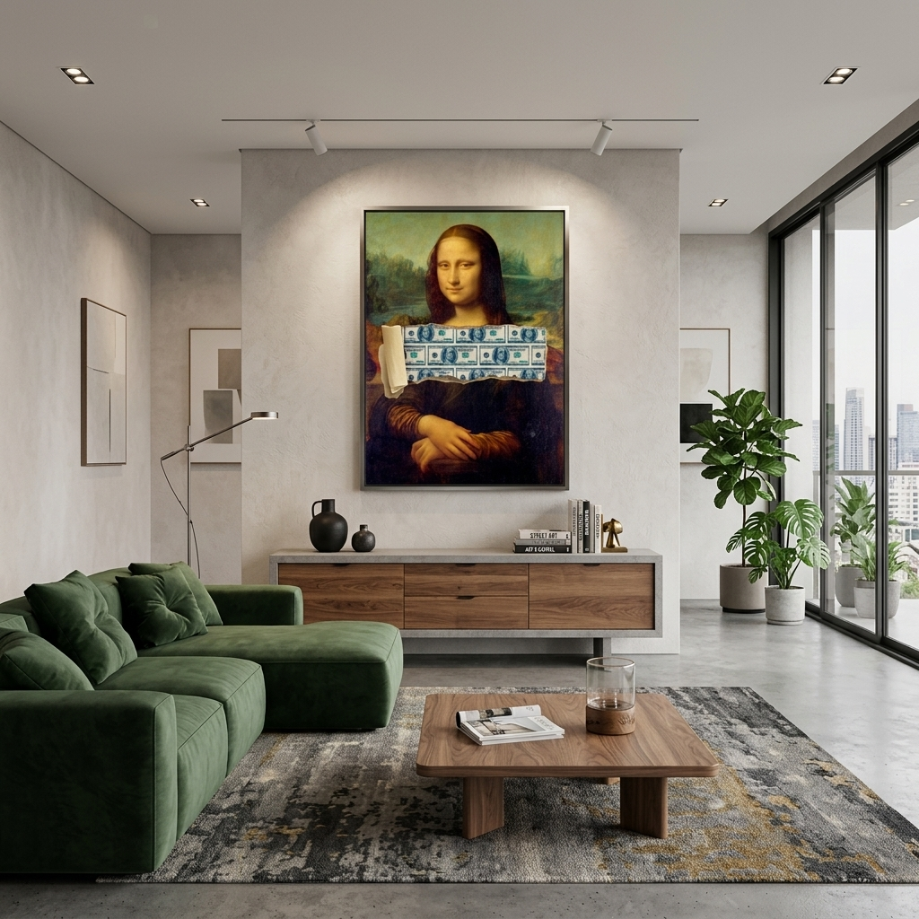 Mona Lisa Money Lisa Inspirational Canvas Wall Art Print