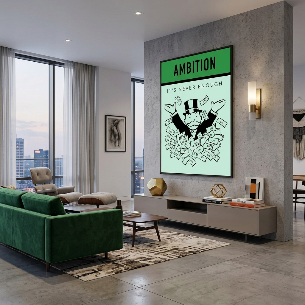 Monopoly Ambition Canvas Wall Art Print