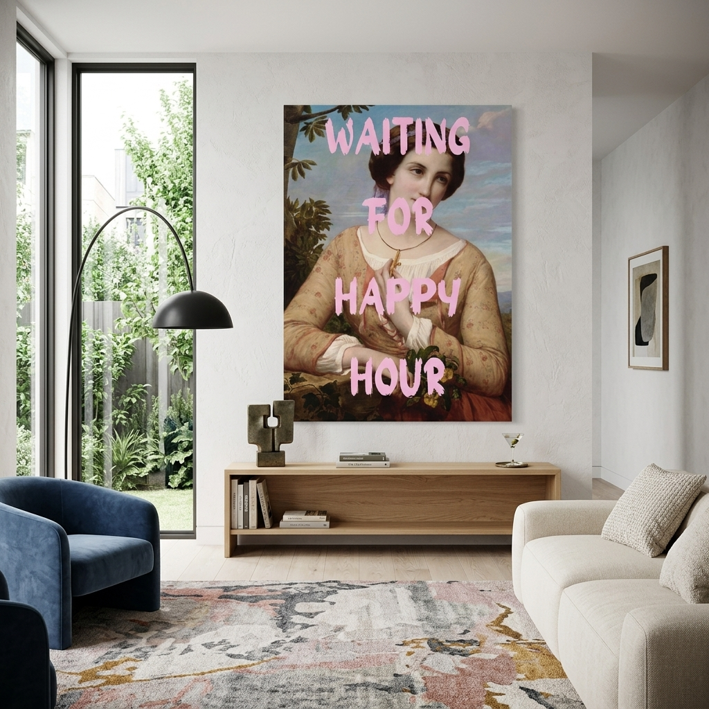 Leinwandbild „Warten auf die Happy Hour“