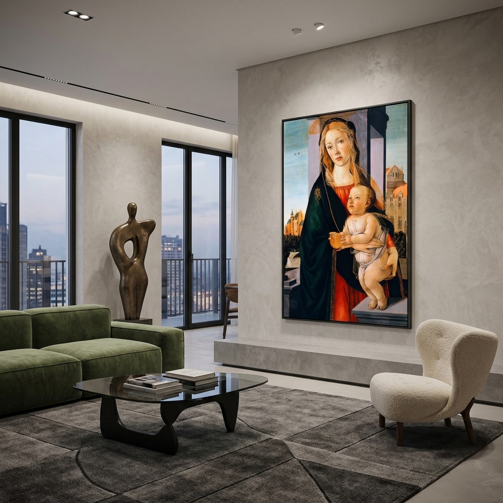 Reproduktion Madonna mit Kind Reproduktion Leinwand Wand Kunstdruck