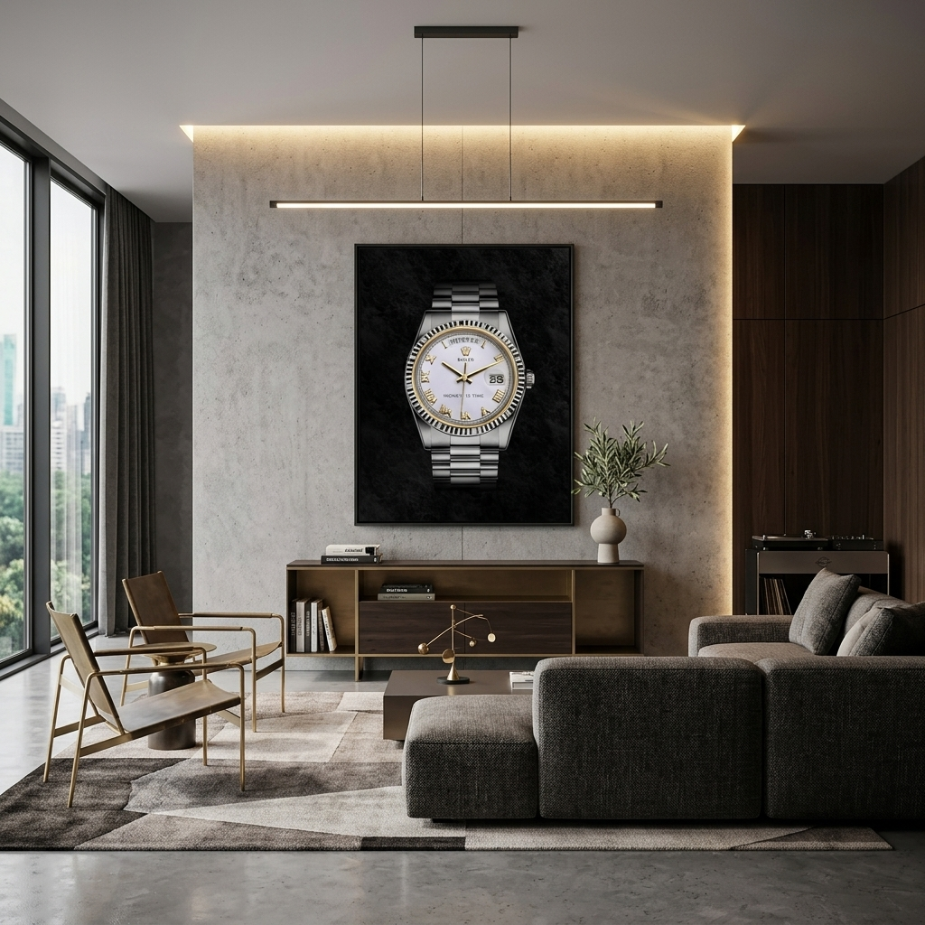 Zur Motivation Rolex Motivierender Kunstdruck auf Leinwand