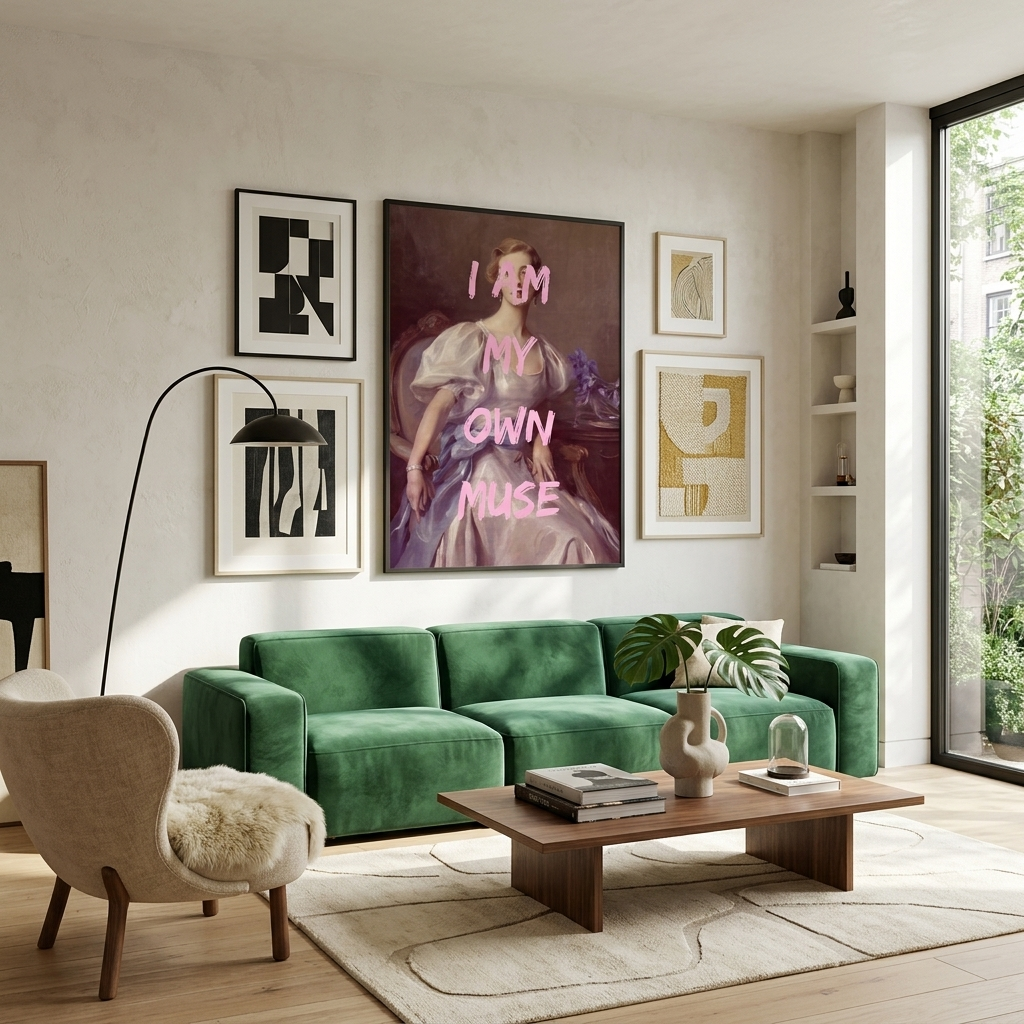 Kunstdruck auf Leinwand, Lady Grandi. Ich bin meine eigene Muse