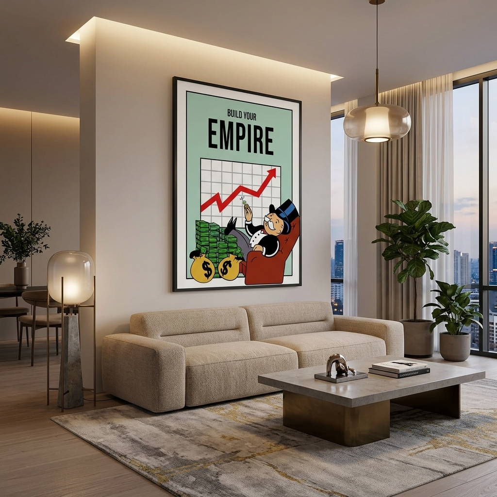 Monopoly Build Your Empire Canvas Wall Art Print